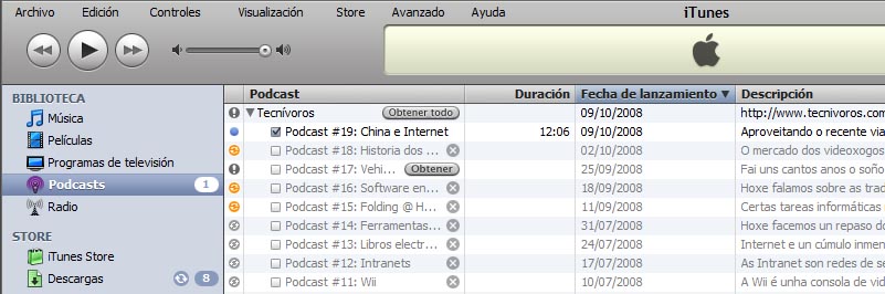 Lista de podcast